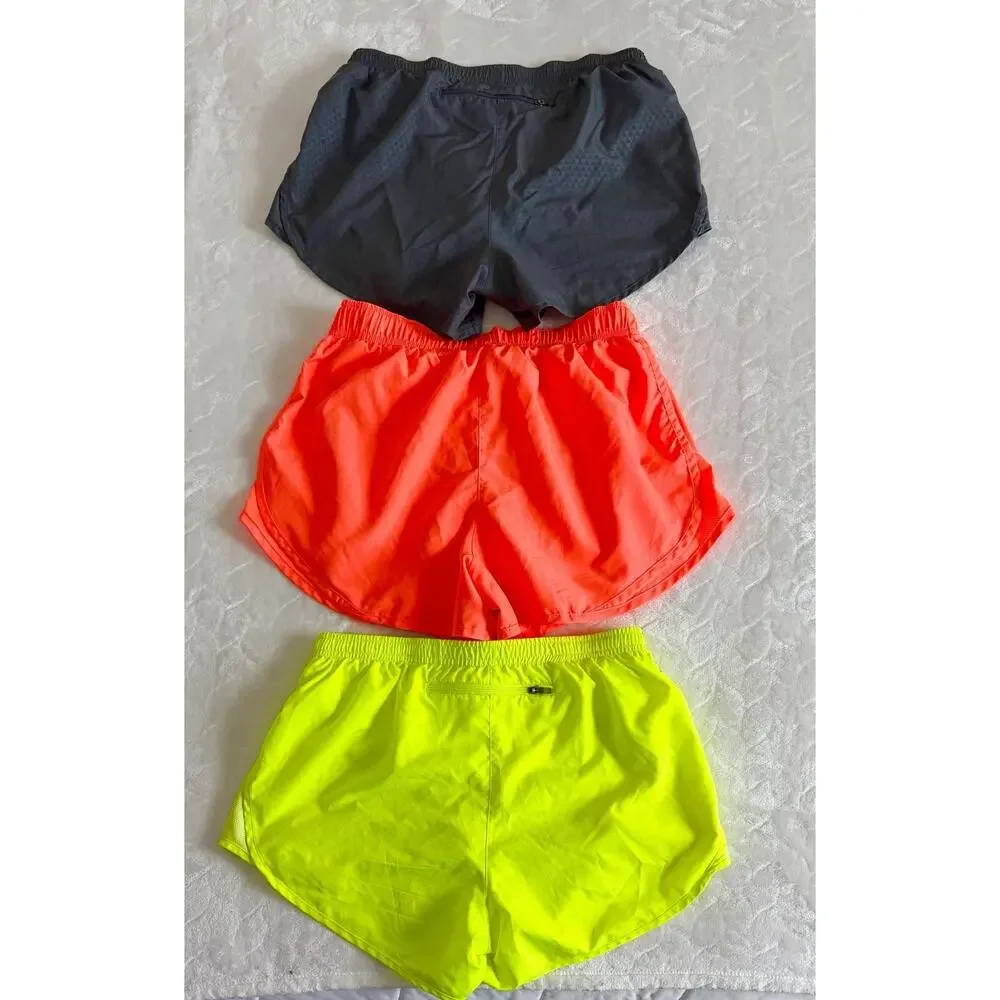 Nike Women S/M Lot Of 3 Dri-FIT Tempo Running Shorts Elastic Waist Mesh Inset